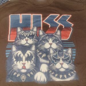 Port and Company Brown Cat Band T-Shirt